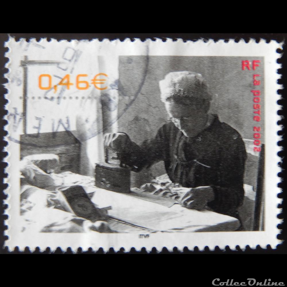 03523 Louise, la repasseuse - La Pommeraye 1950 0.46€ de 2002 3 timbre france 03523 louise la repasseuse la pommeraye 1950 0 46 de 2002