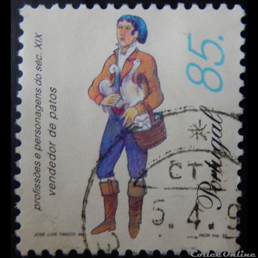timbre europe portugal 02219 vendeur oies 85 de 1998