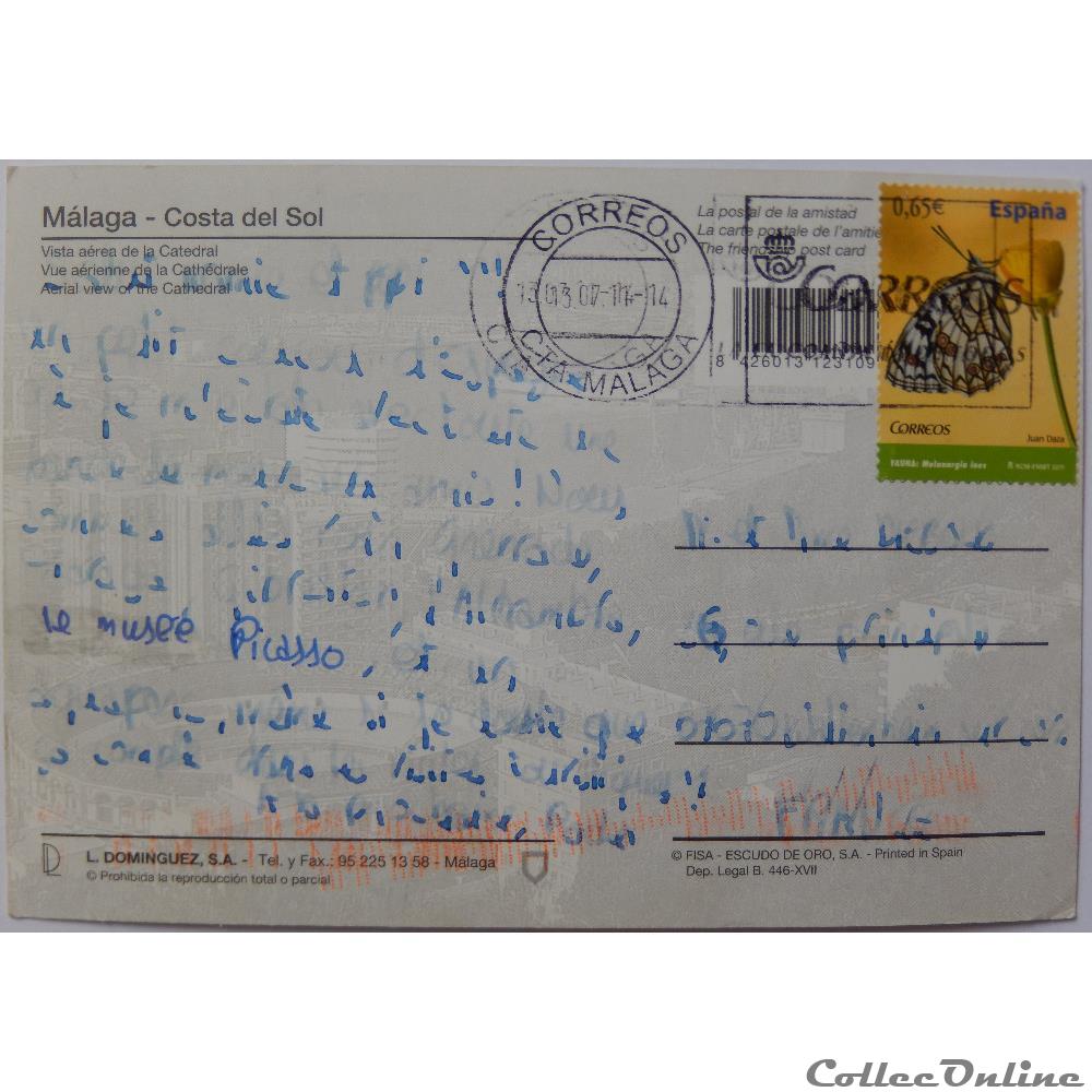 CP d'Espagne, Andalousie, Malaga carte postale europe provence cote azur cp espagne andalousie malaga