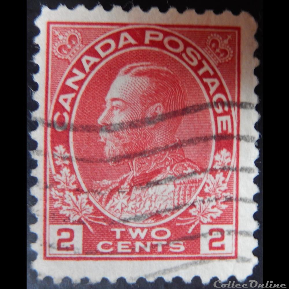 timbre amerique canadum canada 00094 roi george v 2c de 1911