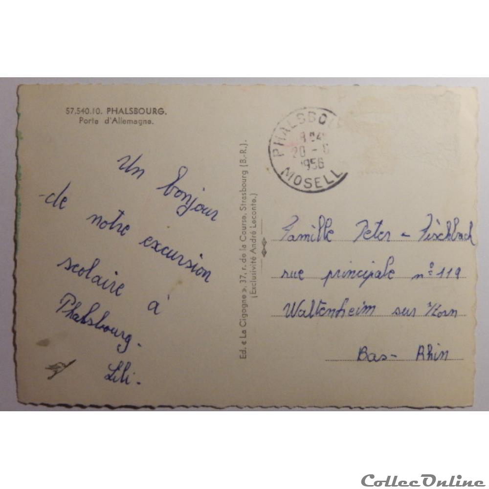 carte postale france lorraine cpa de moselle phalsbourg