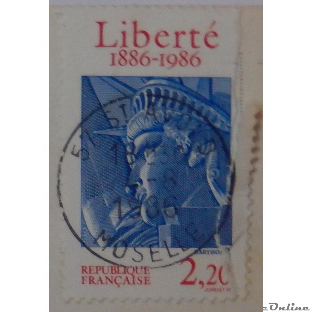 02421 Statue de la Liberté 1886-1986 - 2F20 de 1986 timbre france 02421 statue de la liberte 1886 1986 2f20 de 1986
