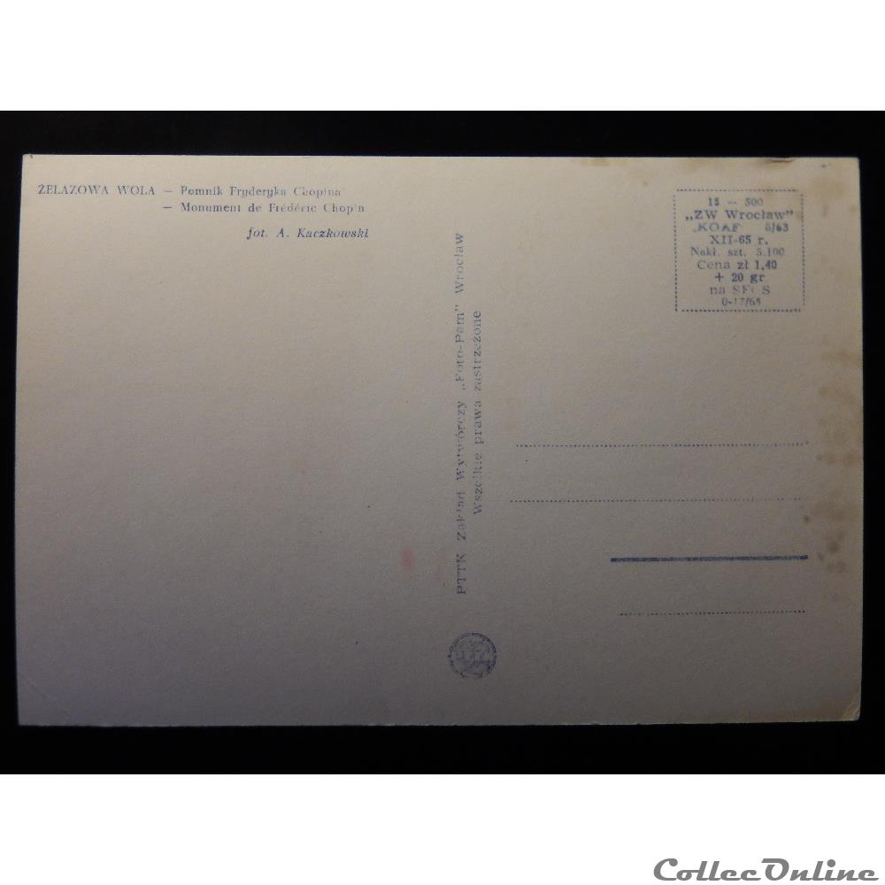 carte postale europe alsace cpa de pologne zelazowa wola