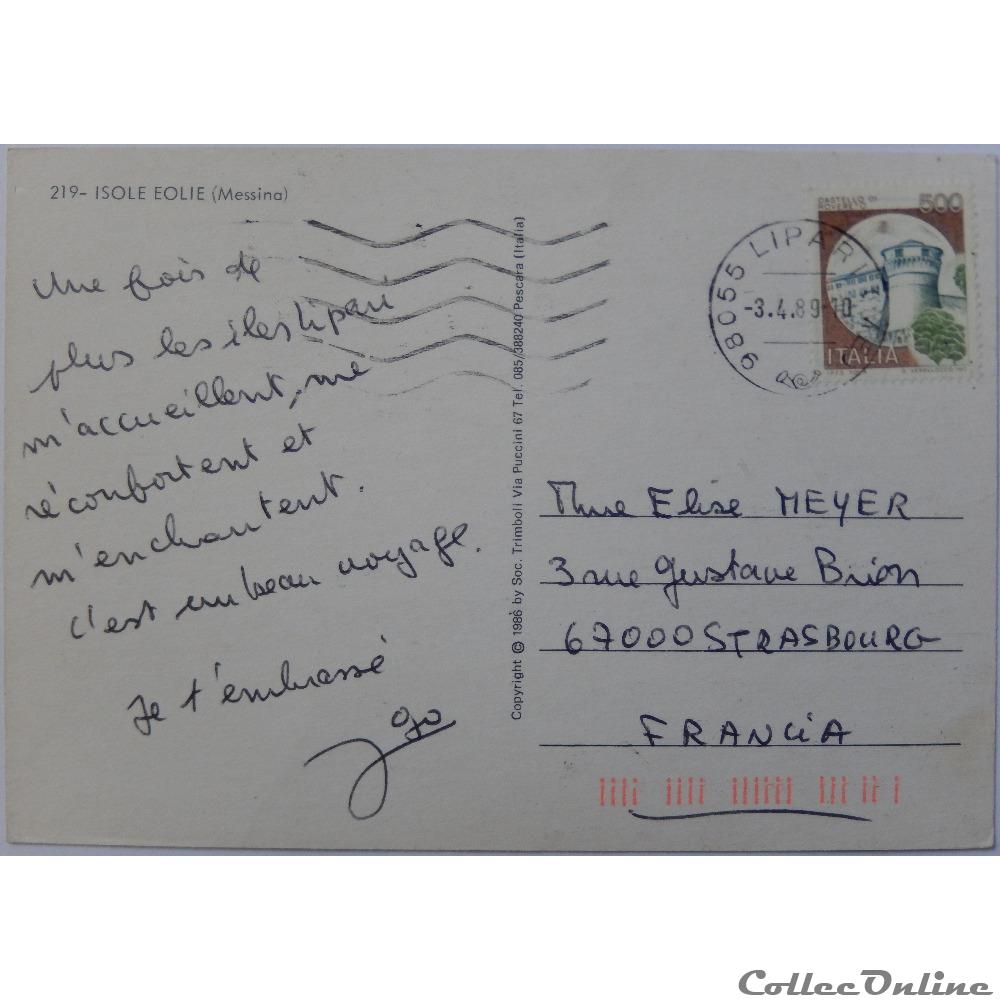 CP d'Italie, Sicile, îles Eoliennes carte postale europe franche comte cp italie sicile iles eoliennes