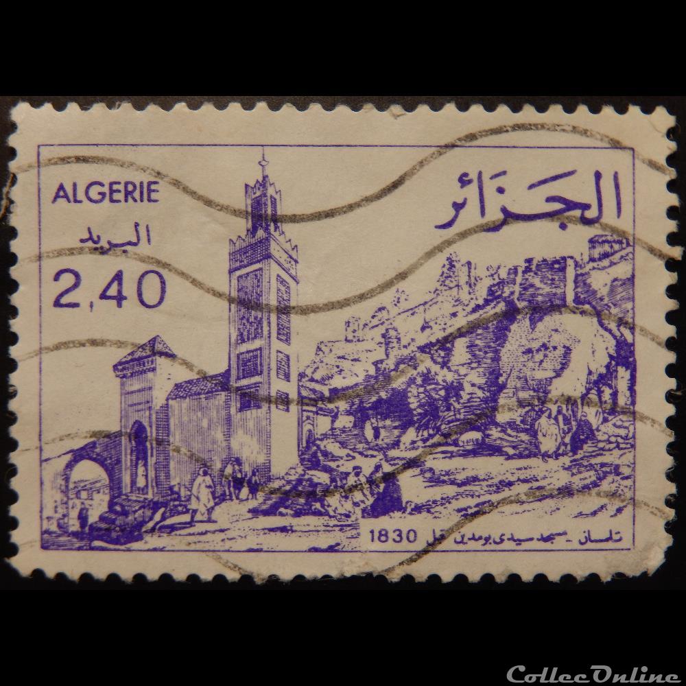 timbre afrique algerie 00760 vue de la mosquee sidi boumediene 2 40d de 1982