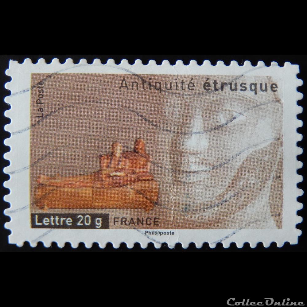 04009 Antiquité étrusque Sarcophage des époux 20 gr timbre france 04009 antiquite etrusque sarcophage des epoux 20 gr