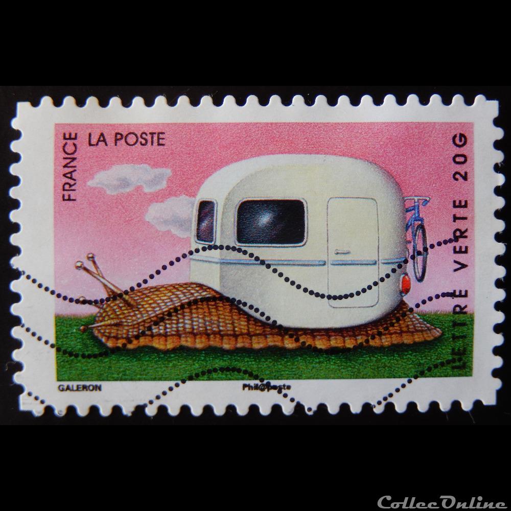 AA00978 Escargot en caravane 20g timbre france aa00978 escargot en caravane 20g