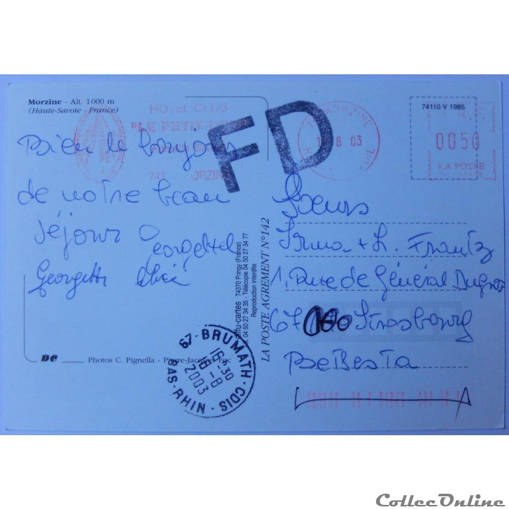 carte postale france rhone alpe cp de haute savoie morzine