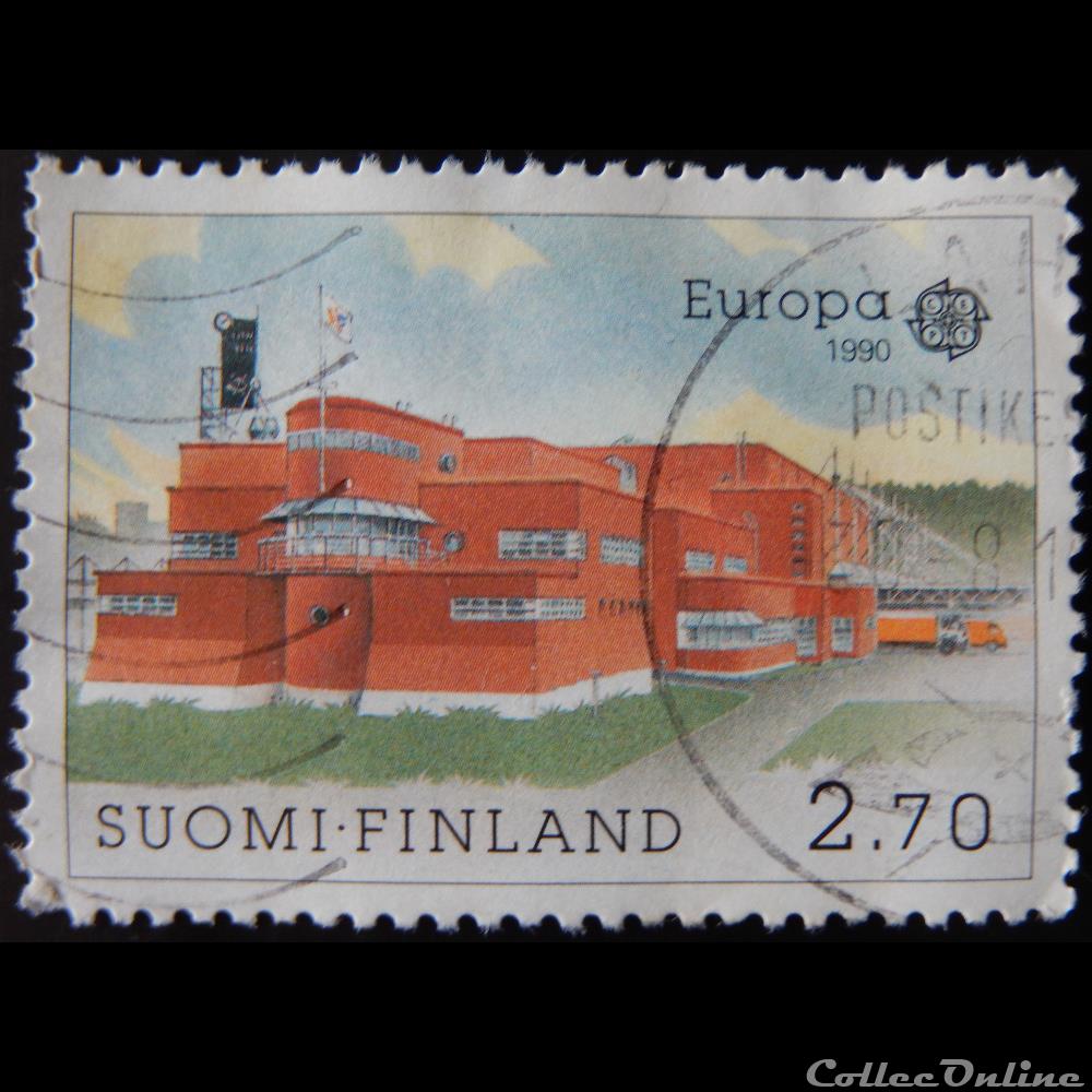 Finlande 01075 Bureau de poste principal de Turku 2.70M de 1990 timbre europe finlande 01075 bureau de poste principal de turku 2 70m de 1990