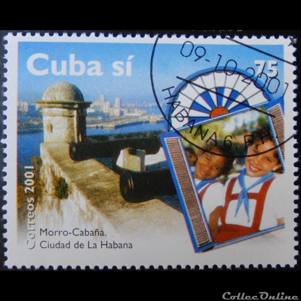 Cuba 04376 château de Morro, La Havane 75c de 2001 timbre amerique cuba 04376 chateau de morro la havane 75c de 2001