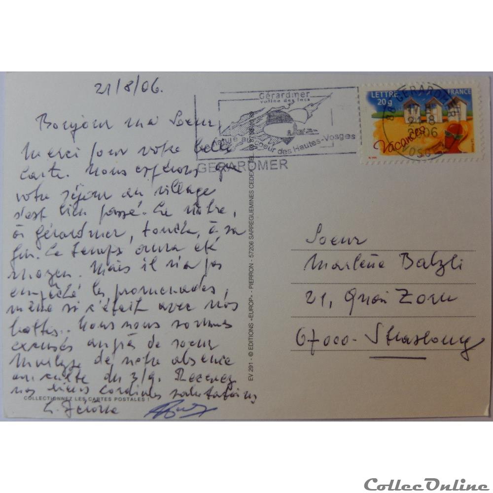 CP des Vosges, la route des Crètes carte postale france lorraine cp des vosges la route des cretes