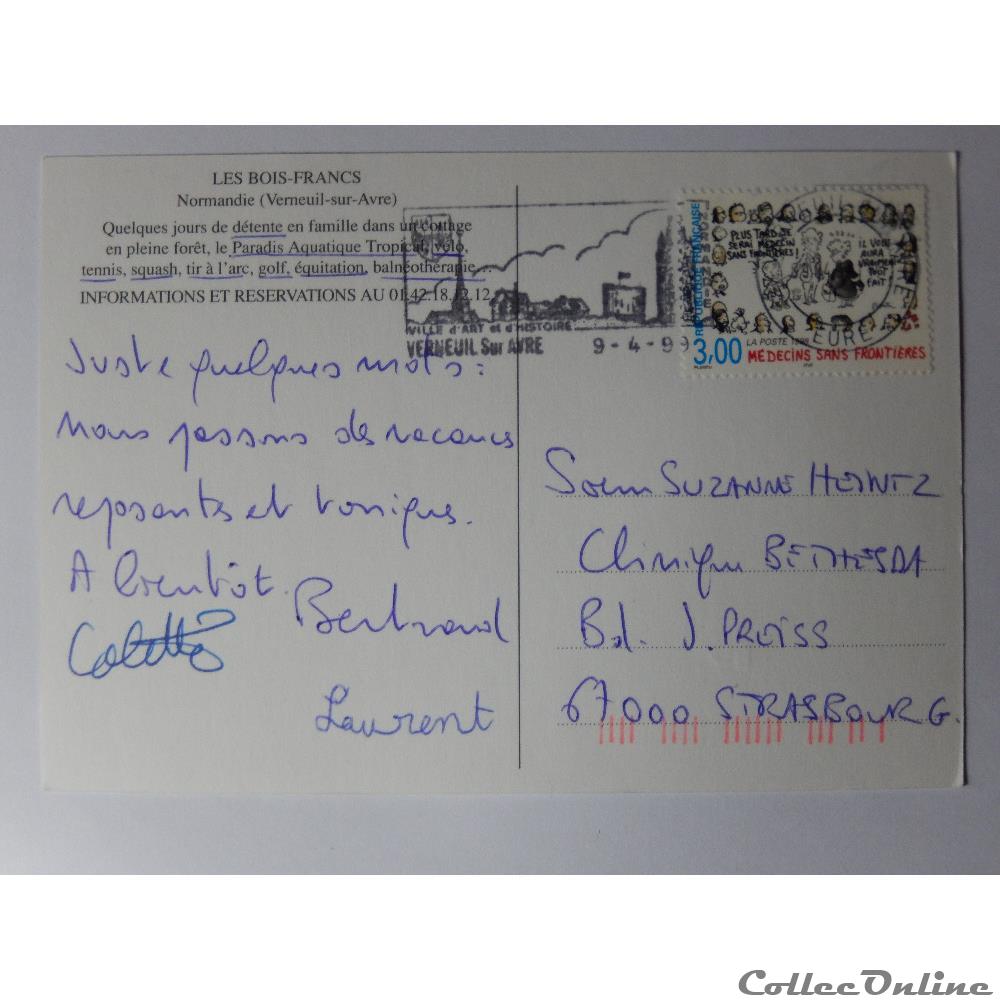 carte postale france haute normandie cp de eure les bois francs verneuil sur avre