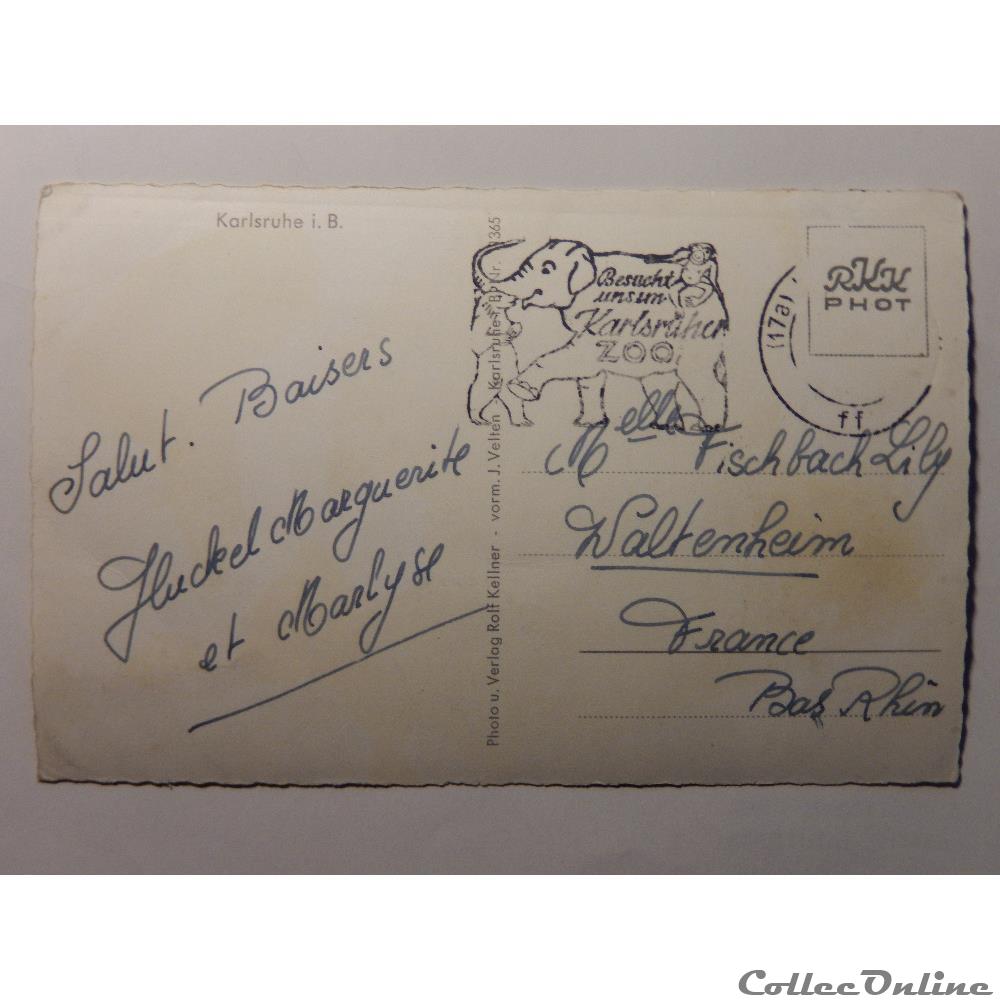 carte postale europe franche comte cpa allemagne karlsruhe