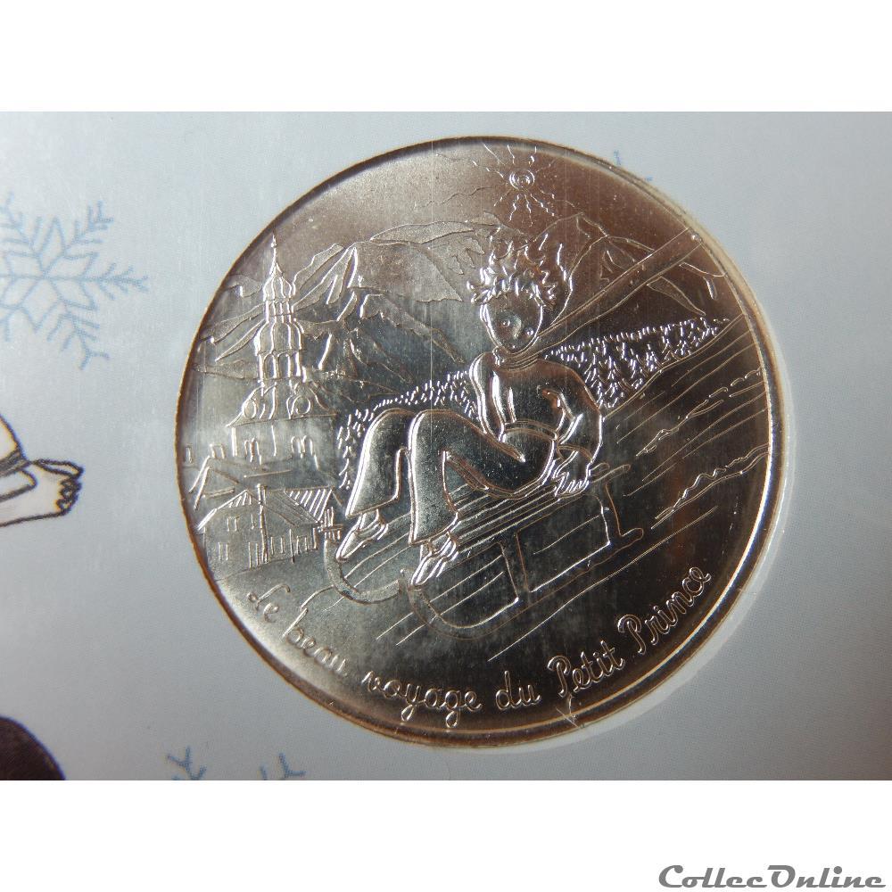 10 euros, le beau voyage du Petit Prince, fait de la luge monnaie france moderne 10 euros le beau voyage du petit prince fait de la luge