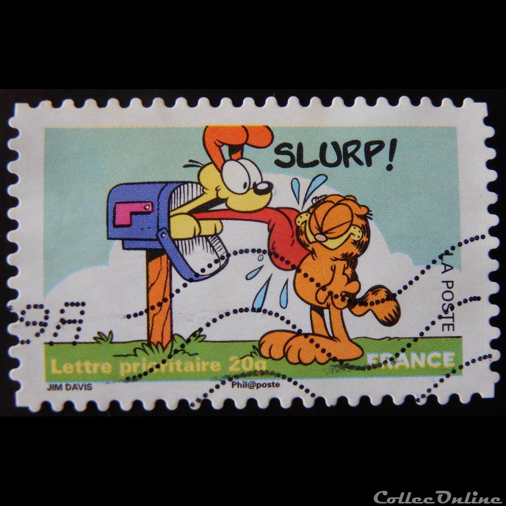 04274 Carnet sourires Garfield Slurp ! 20 gr timbre france 04274 carnet sourires garfield slurp 20 gr