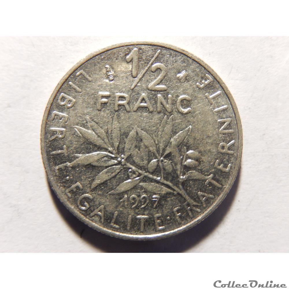 monnaie france moderne 50 centimes semeuse 1997