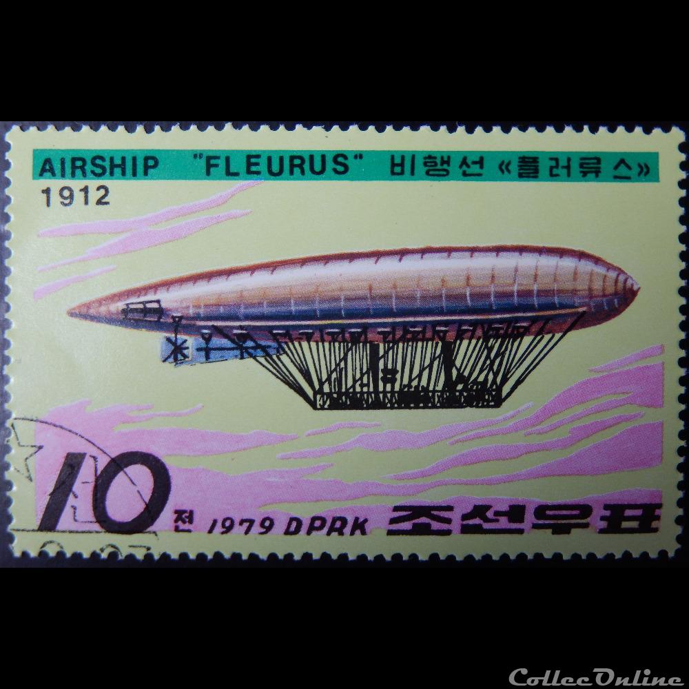 Corée du Nord 01518A Zepplin 10C de 1979 timbre asie coree du nord 01518a zepplin 10c de 1979