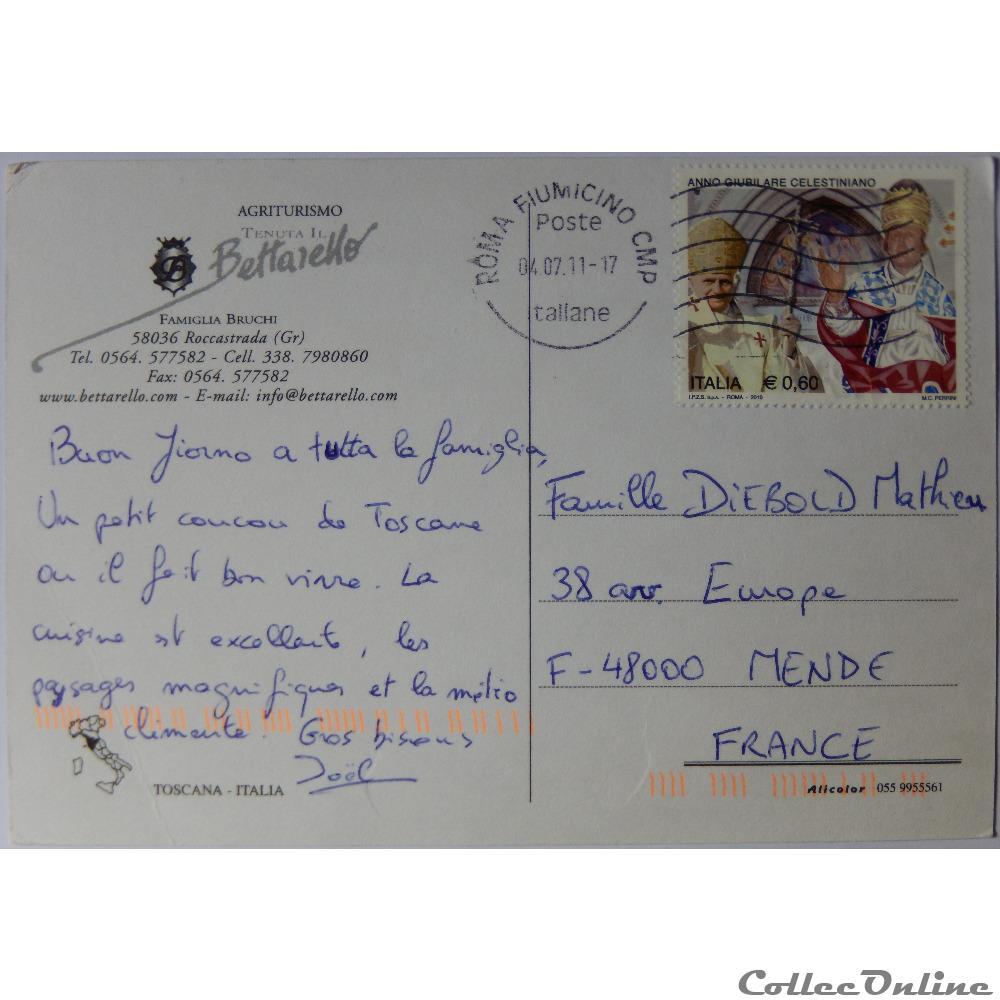 carte postale europe bretagne cp italie toscane roccastrada