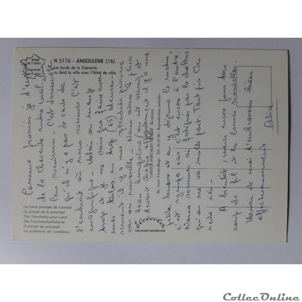 CP de Charente, Angoulème carte postale france poitou cp de charente angouleme