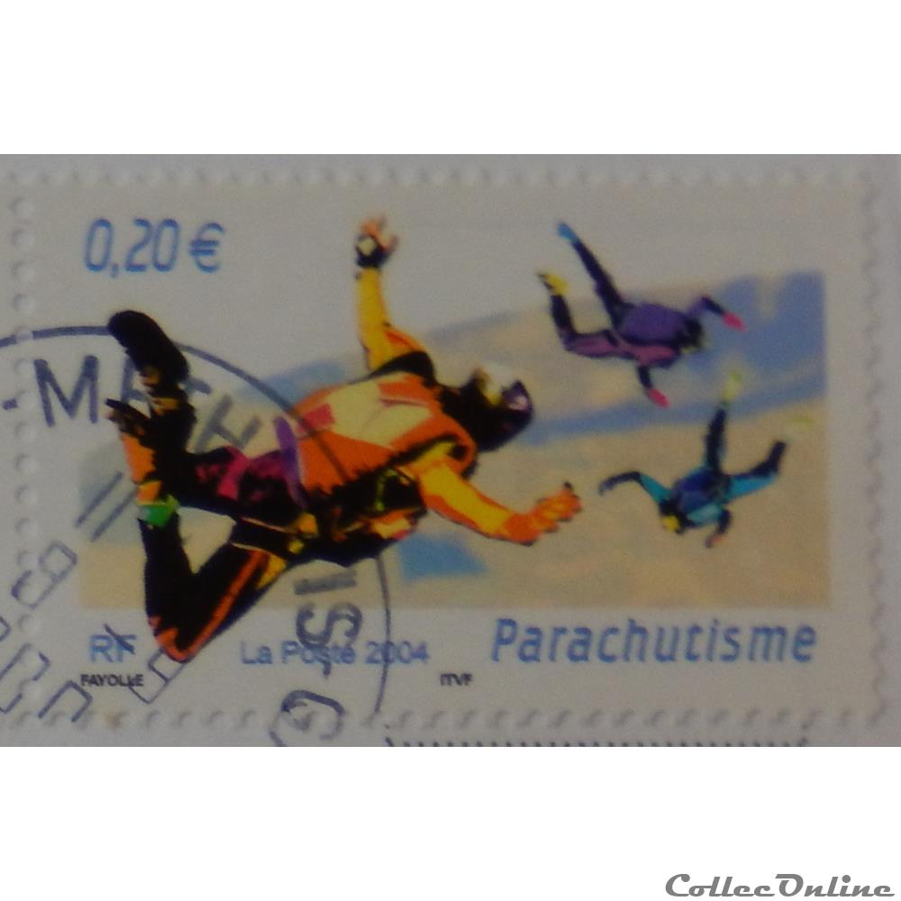 03692 parachutisme 0.20€ de 2004 timbre france 03692 parachutisme 0 20 de 2004