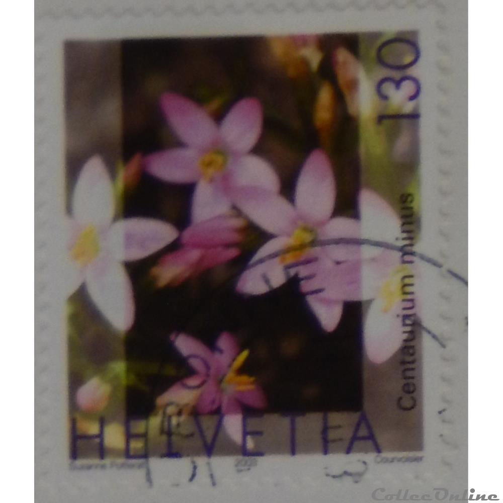 timbre europe suisse 01749 fleur petite centauree 130cts de 2003