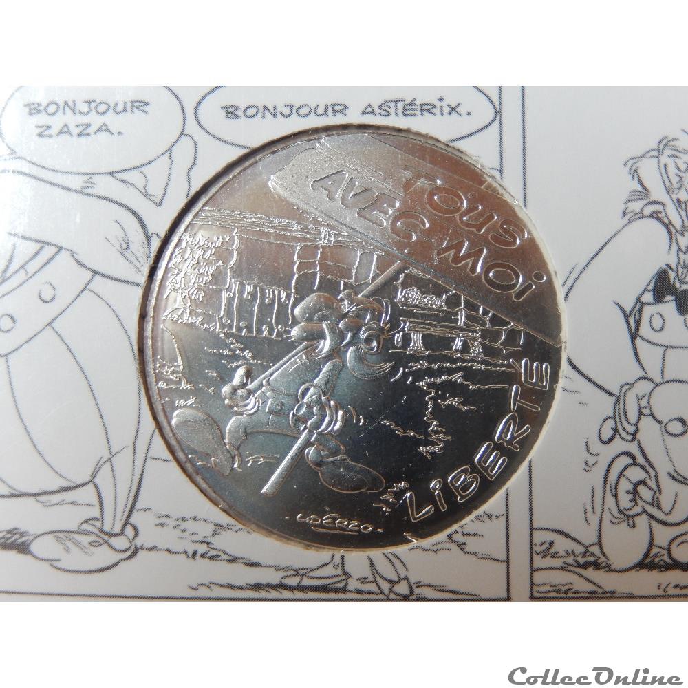 10 euros, Astérix et liberté Manifestation 2015 monnaie france royaume uni 10 euros asterix et liberte manifestation 2015