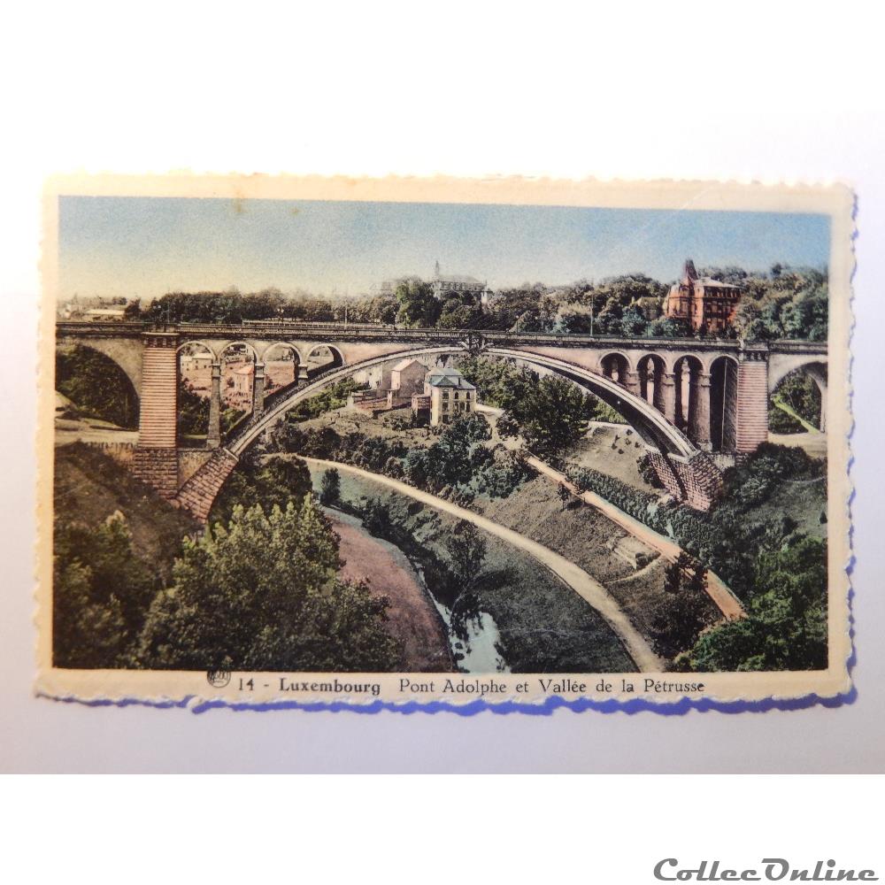 carte postale europe provence cote azur cpa du luxembourg pont adolph et vallee de la petrusse