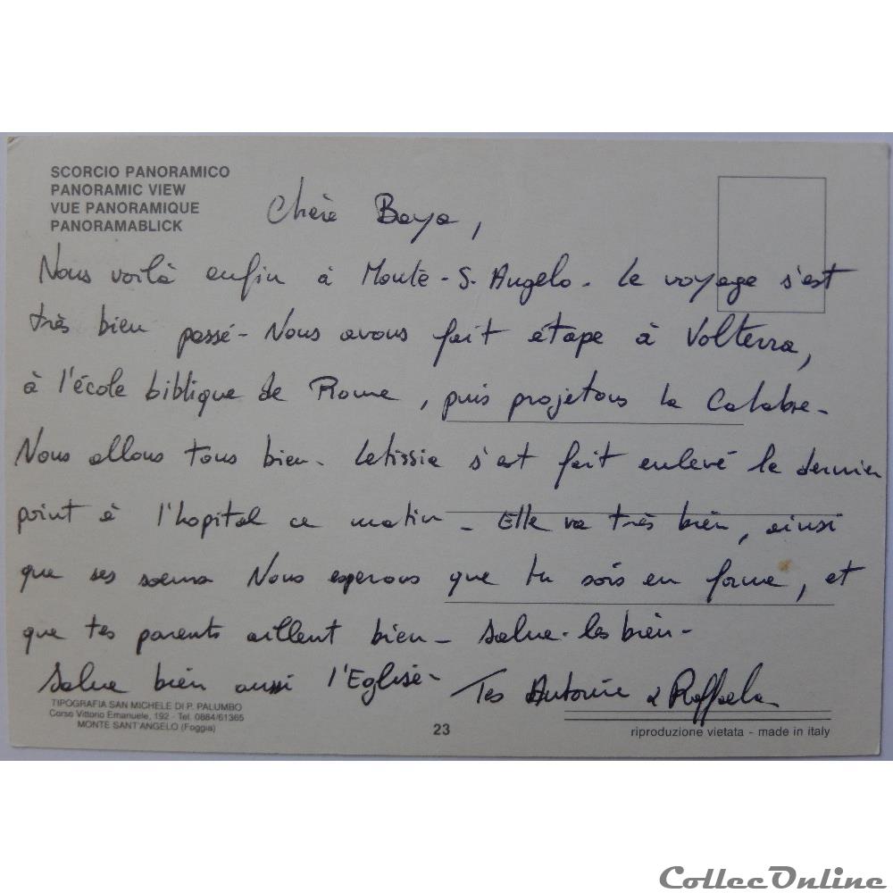 CP d'Italie, Les Pouilles, Monte Sant'Angelo carte postale europe limousin cp italie les pouilles monte sanangelo