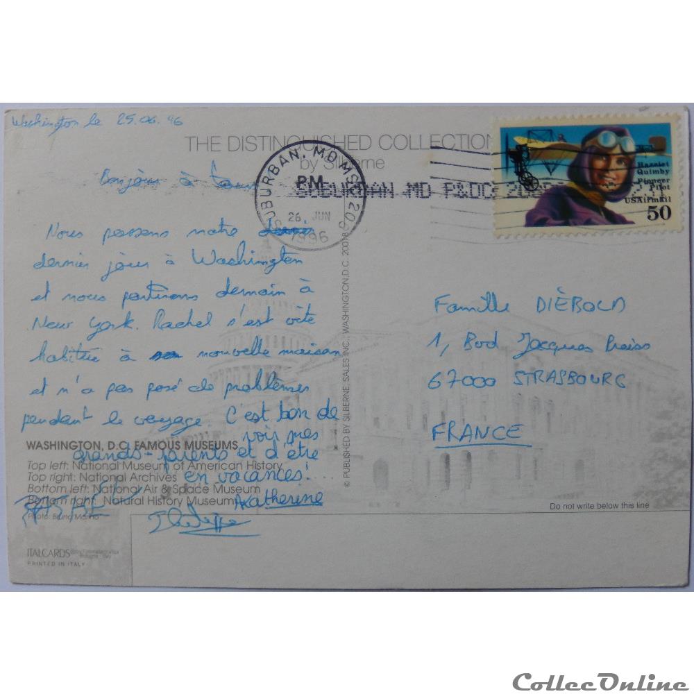CP des Etats-Unis, Washington D.C. carte postale amerique languedoc roussillon cp des etats unis washington d c