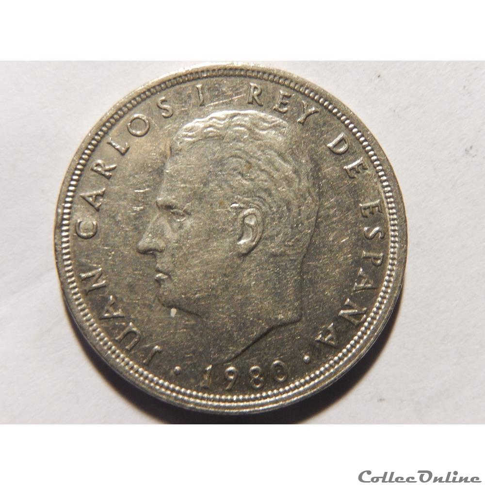 Espagne, 5 pesetas de 1980 2 monnaie monde espagne 5 pesetas de 1980