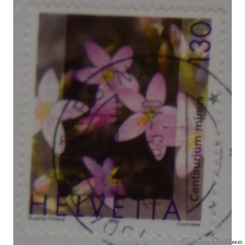 timbre europe suisse 01749 fleur petite centauree 130cts de 2003
