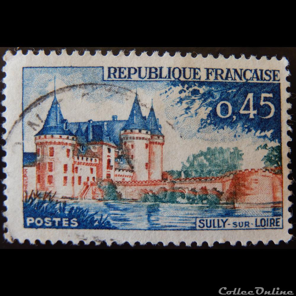 Sully Sur Loire Le Chateau 0 45f Stamps Europe France 1961