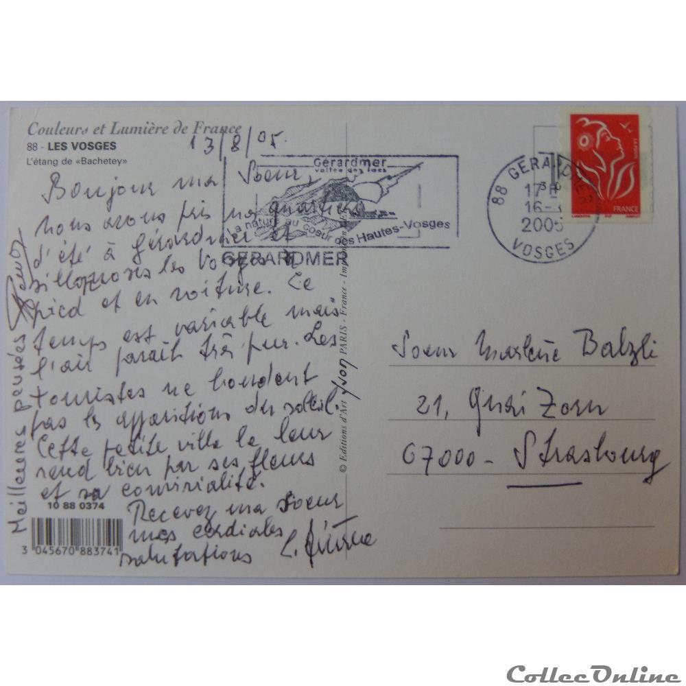 carte postale france lorraine cp des vosges etang de bachetey