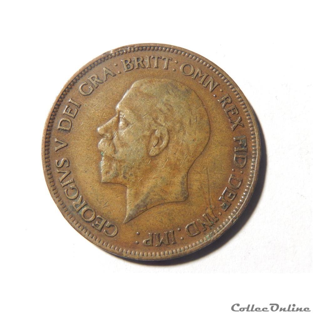 Royaume-Uni, 1 penny de 1930 2 monnaie monde royaume uni 1 penny de 1930