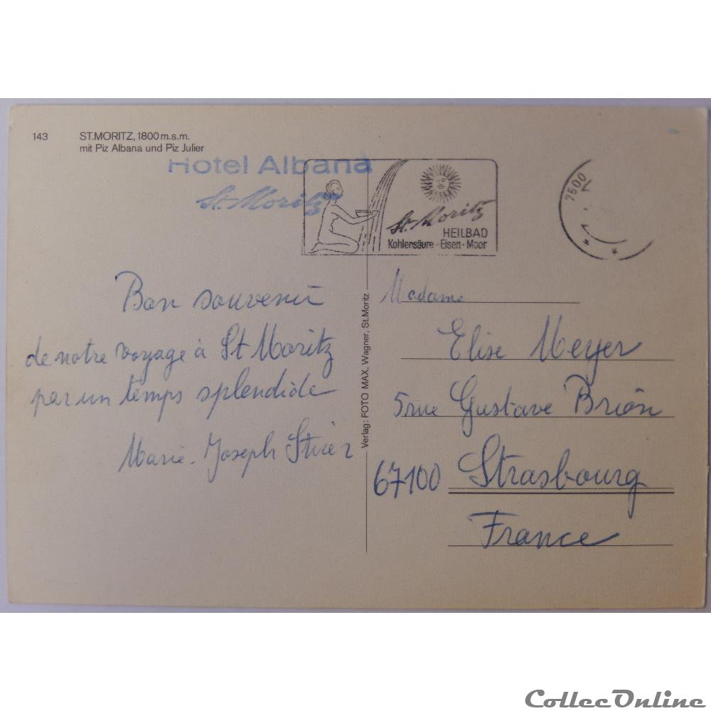 CP de Suisse, Les Grisons, Saint-Moritz carte postale europe alsace cp de suisse les grisons saint moritz