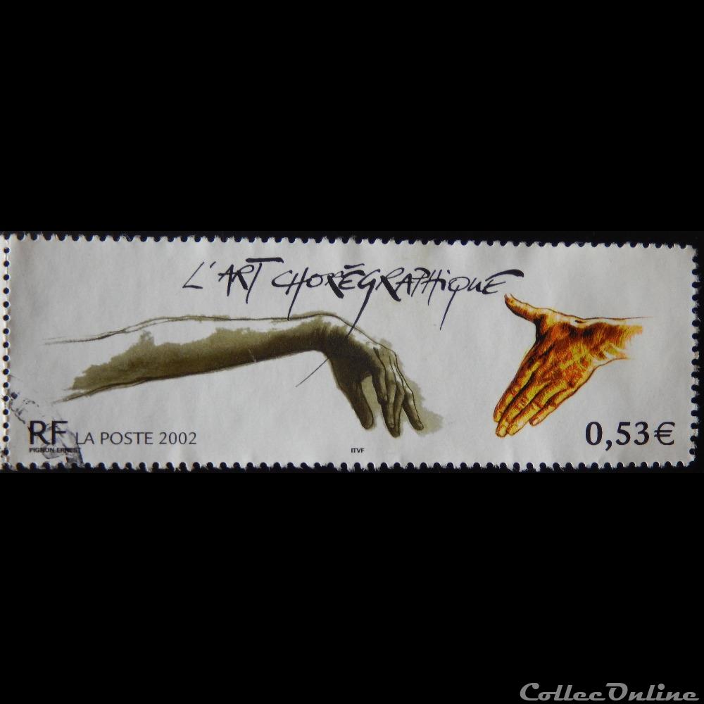03507 L'art chorégraphique 0.53€ de 2002 4 timbre france 03507 art choregraphique 0 53 de 2002
