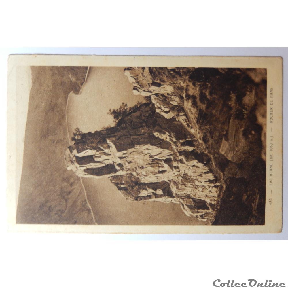 CPA du Lac Blanc, rocher de Hans, Haut-Rhin carte postale france alsace cpa du lac blanc rocher de hans haut rhin