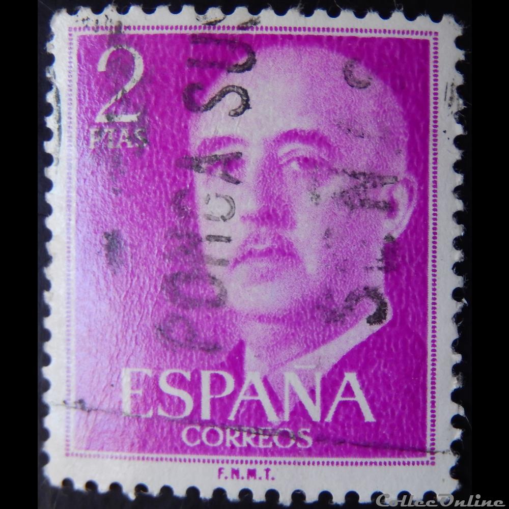 Espagne 00865A général Francisco Franco 2Ptas de 1956 timbre europe espagne 00865a general francisco franco 2ptas de 1956