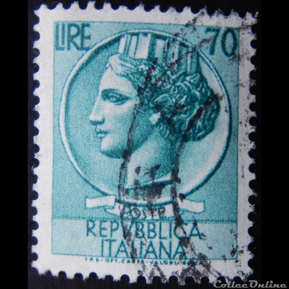 timbre europe italie 00718a piece de syracuse 70 lires de 1960