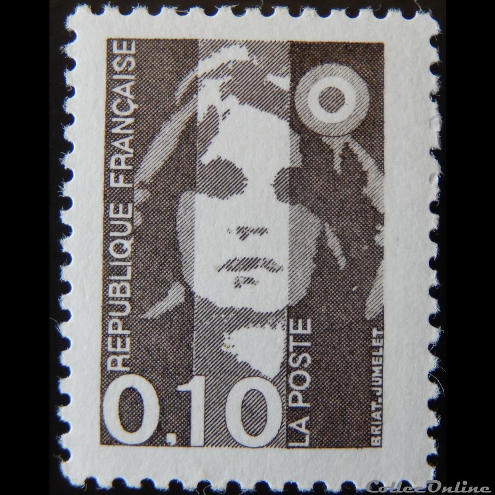 02617 Marianne de Briat 0F10 brun de 1990 timbre france 02617 marianne de briat 0f10 brun de 1990