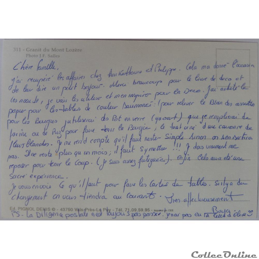 CP de Lozère, le Mont Lozère carte postale france languedoc roussillon cp de lozere le mont lozere