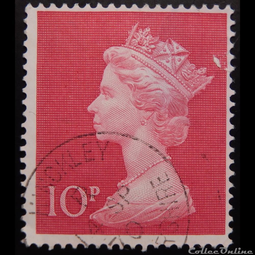 timbre europe royaume uni 00618 reine elisabeth ii 10p de 1970