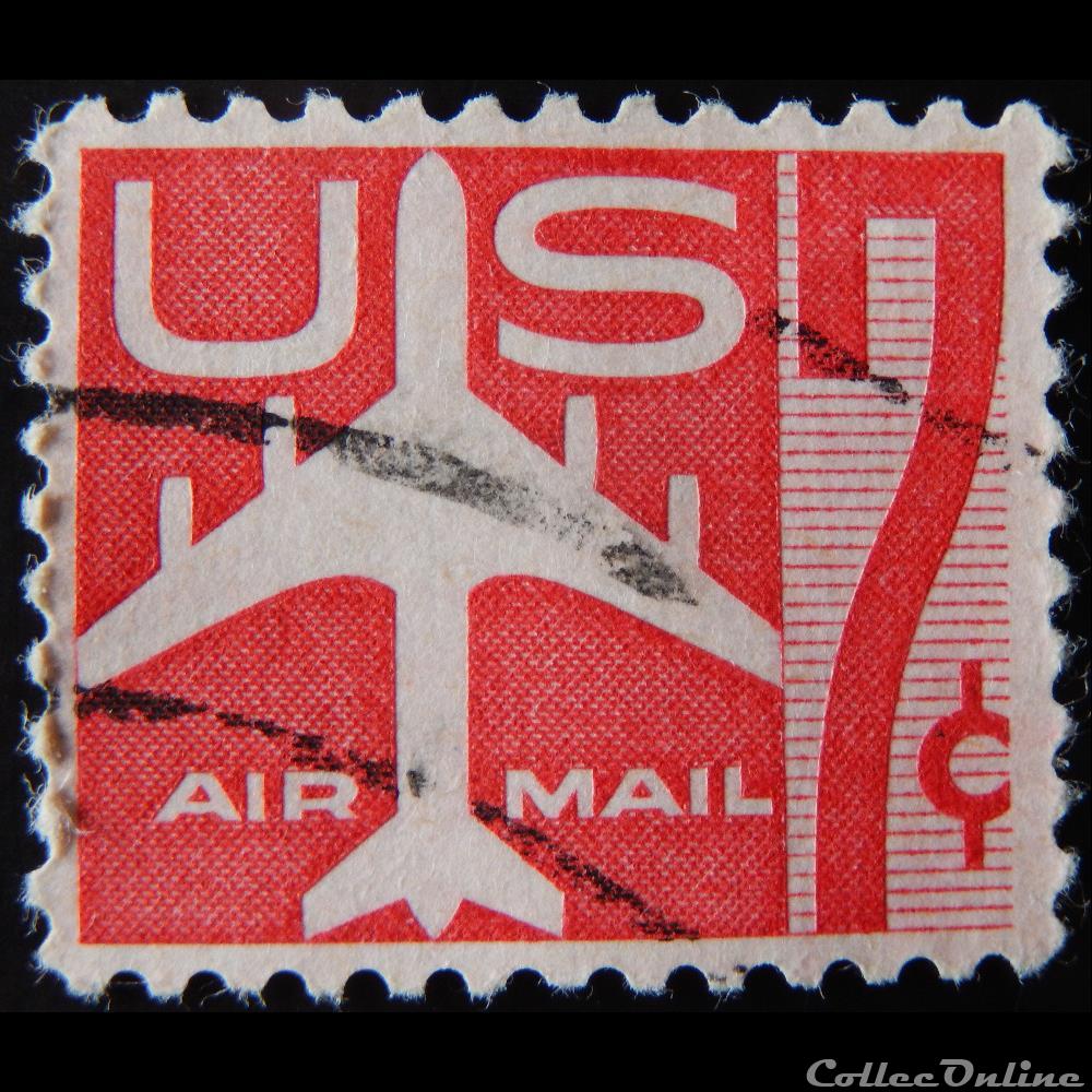 Etats Unis PA0051 avion 7c de 1960 timbre amerique etats unis pa0051 avion 7c de 1960