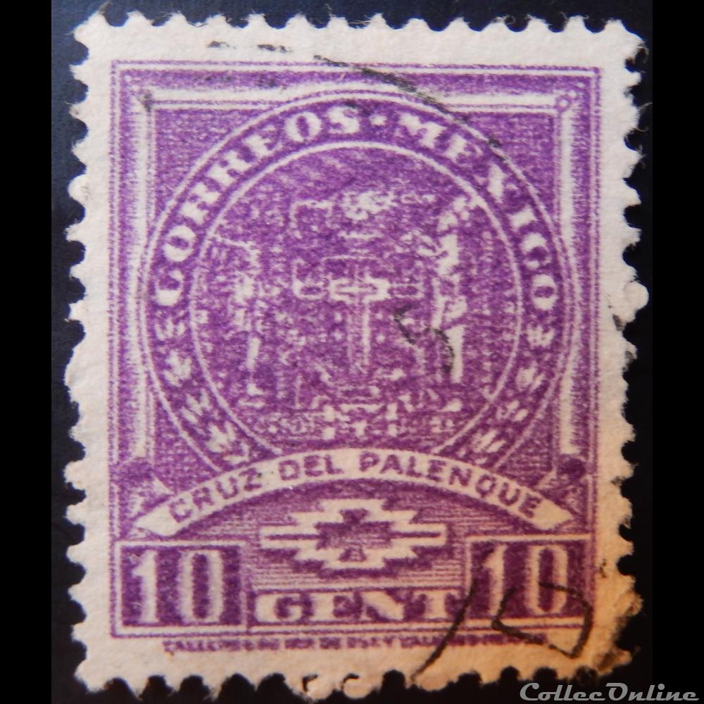 Mexique 00525 croix de Palenque 10c de 1937 timbre amerique mexique 00525 croix de palenque 10c de 1937