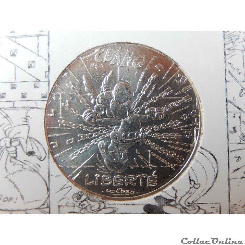10 euros, Astérix et liberté Astérix chaînes 2015 monnaie france russie 10 euros asterix et liberte asterix chaines 2015