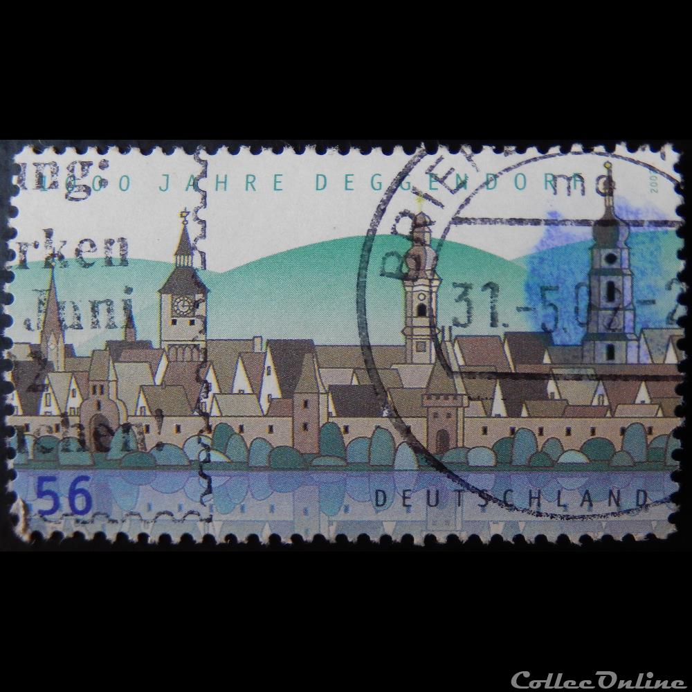 Allemagne RFA 02074 Deggendorf 56c de 2002 timbre europe allemagne rfa 02074 deggendorf 56c de 2002