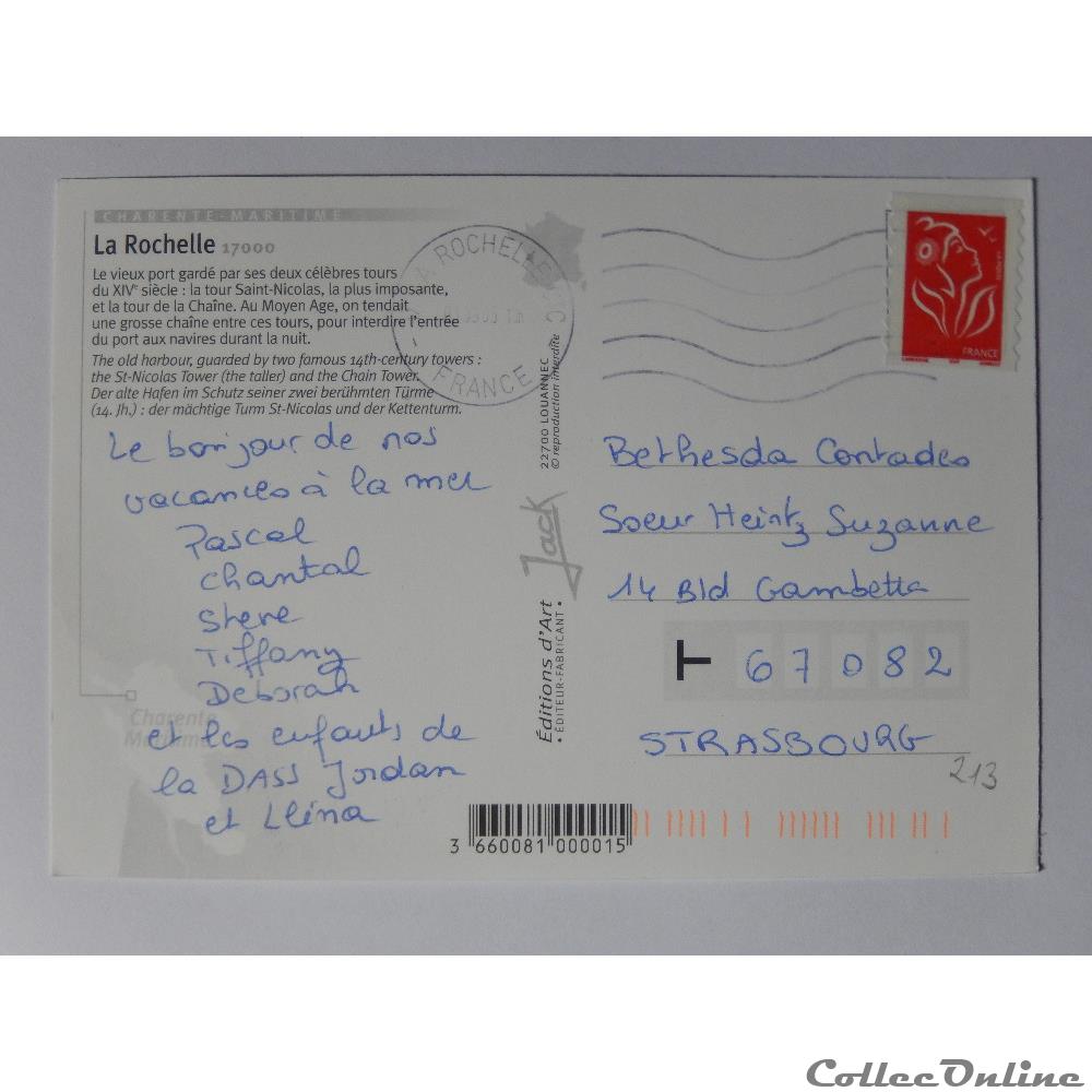 carte postale france poitou cp de charente maritime la rochelle