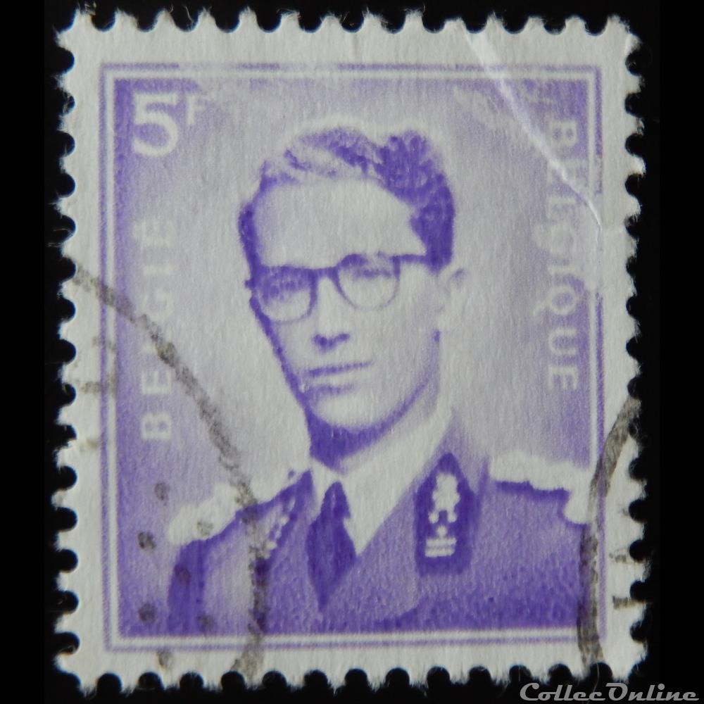 Belgique 01029 roi Baudouin 5F de 1957 timbre europe belgique 01029 roi baudouin 5f de 1957