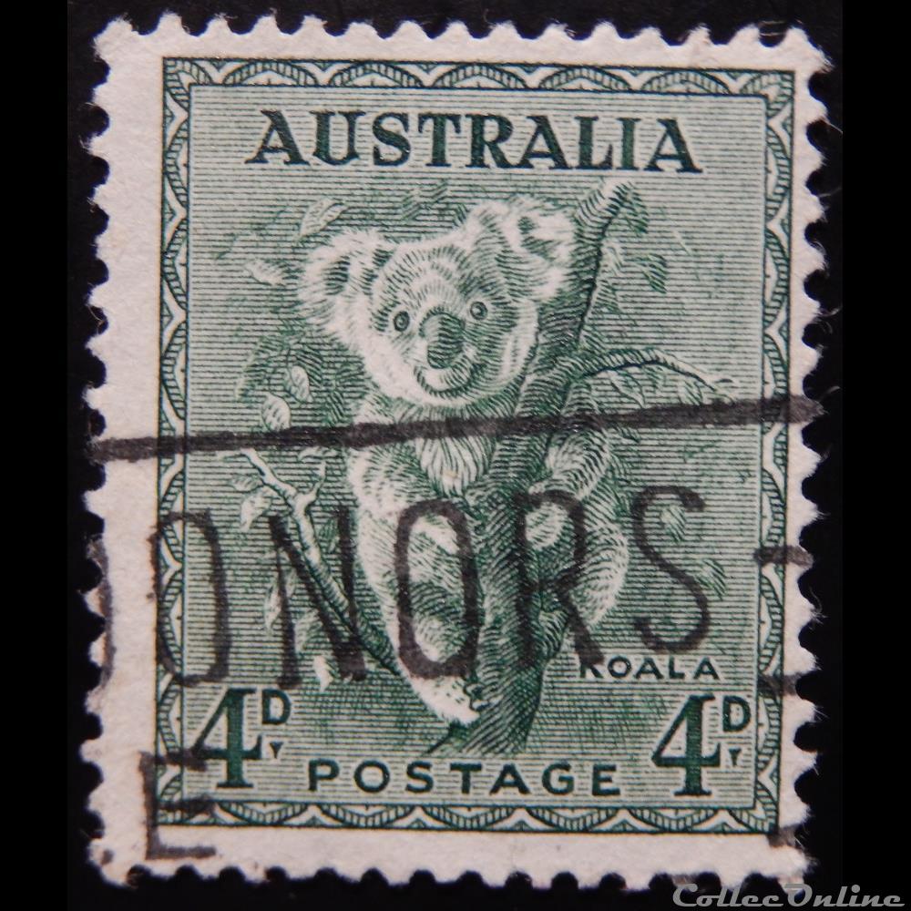 timbre oceanie australie 00226 koala 4d de 1956