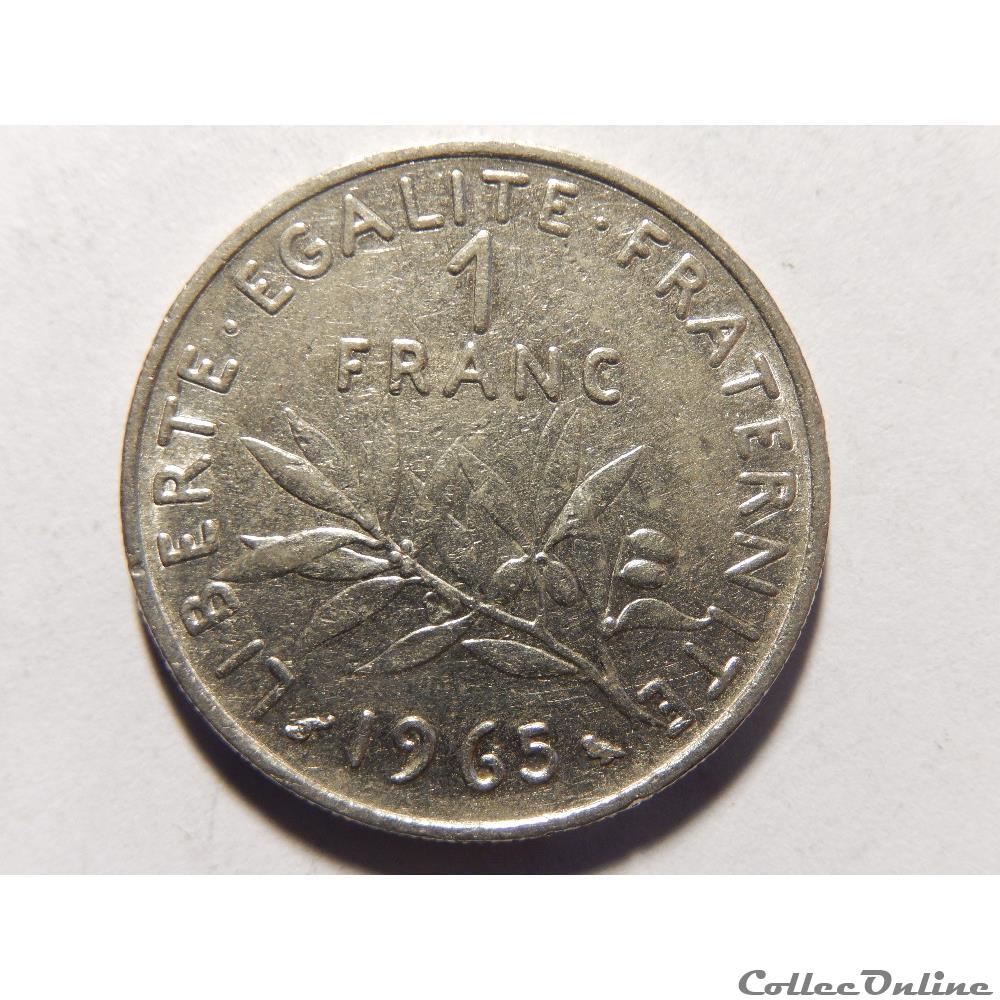 1 franc semeuse 1965 monnaie france moderne 1 franc semeuse 1965